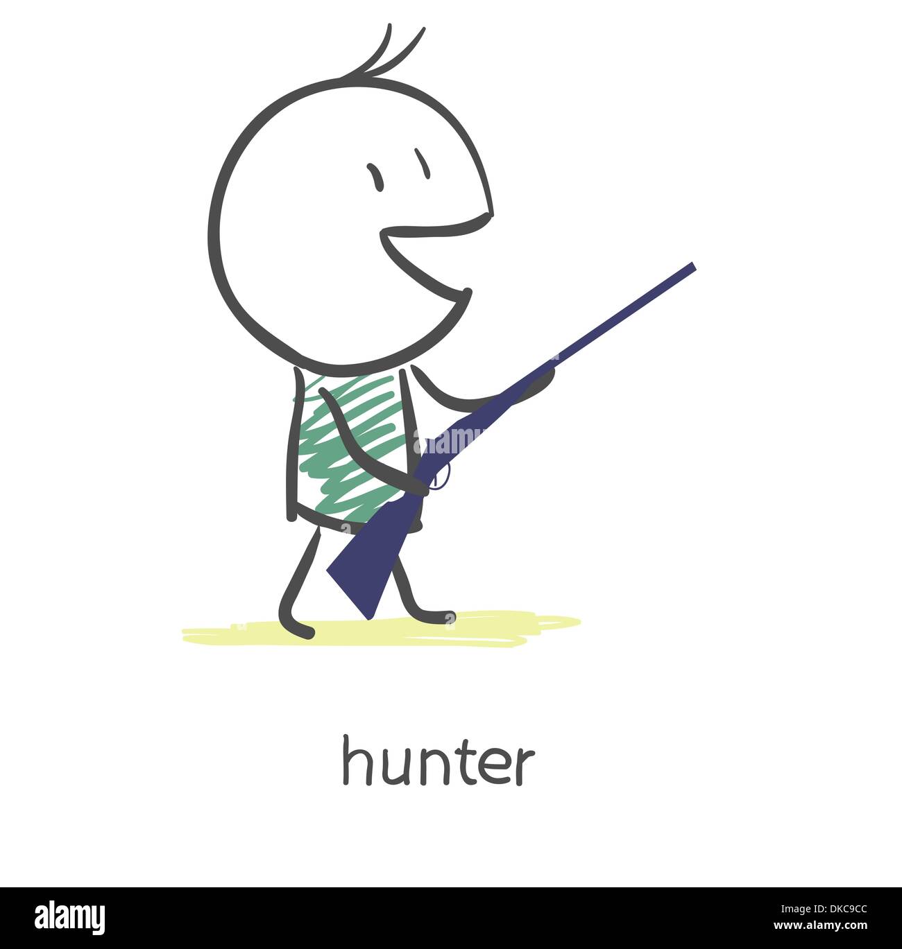 Chasseur de dessin anim Image Vectorielle Stock Alamy