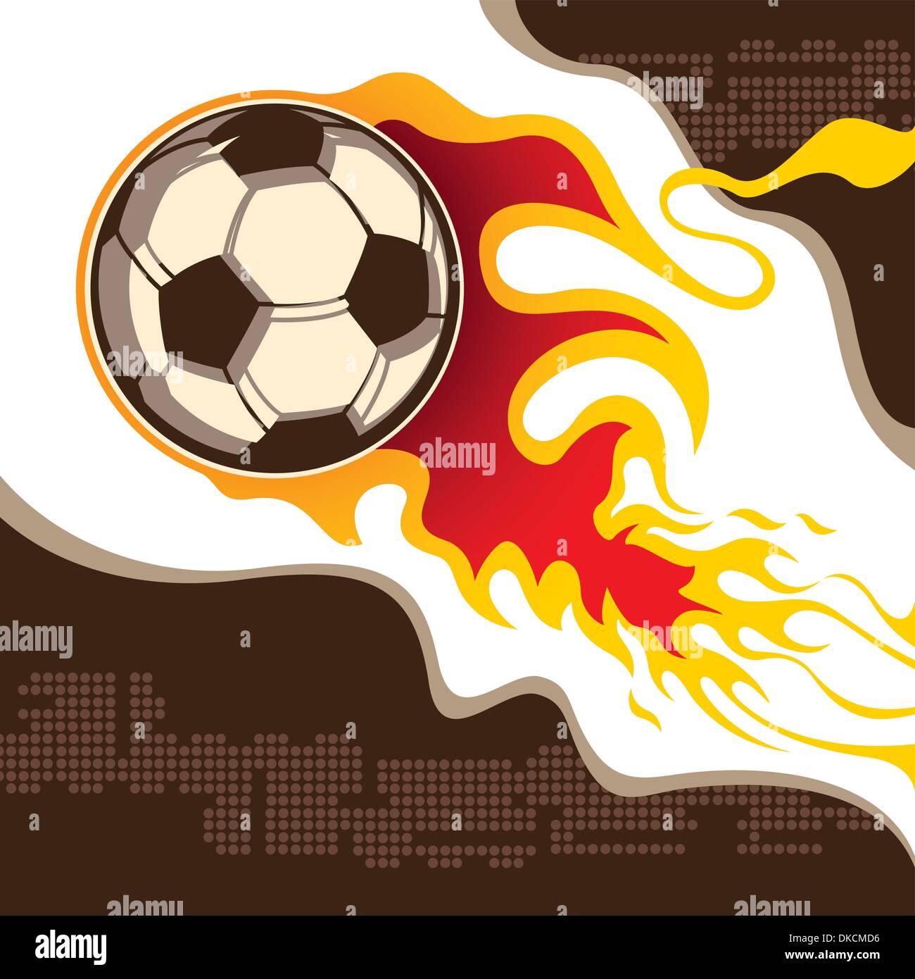 Ballon de soccer en feu Illustration de Vecteur