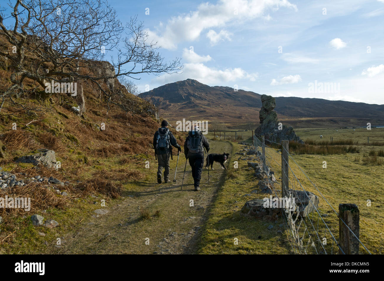 Meall nan Saighead de la piste côtière au nord de Inverguseran ferme sur la péninsule de Knoydart, région des Highlands, Ecosse, Royaume-Uni Banque D'Images