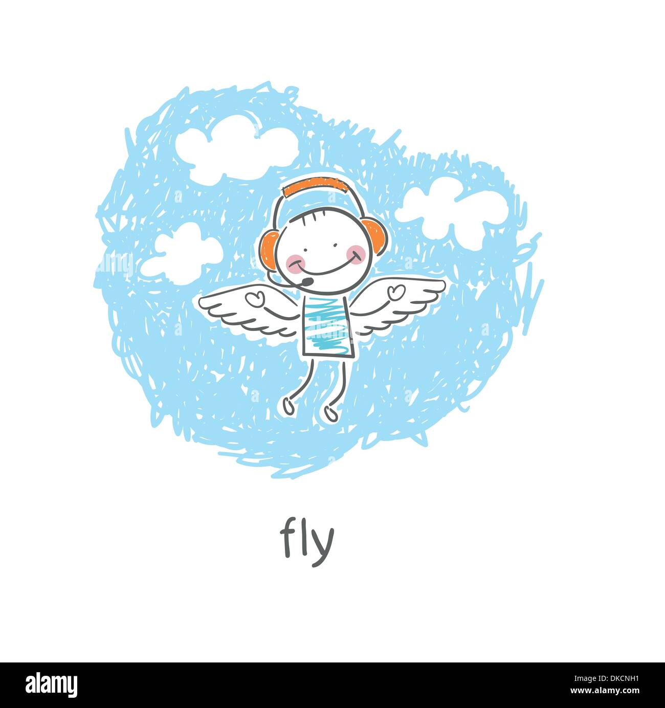 Ange Dans Le Ciel Image Vectorielle Stock Alamy