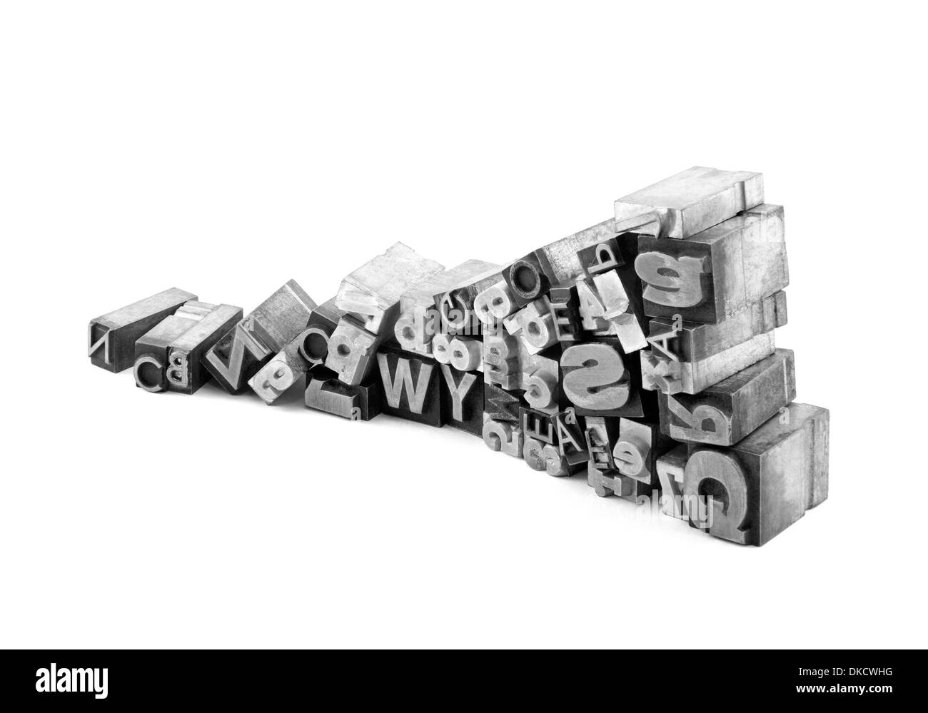 La typographie métallique blocs avec clipping path Banque D'Images