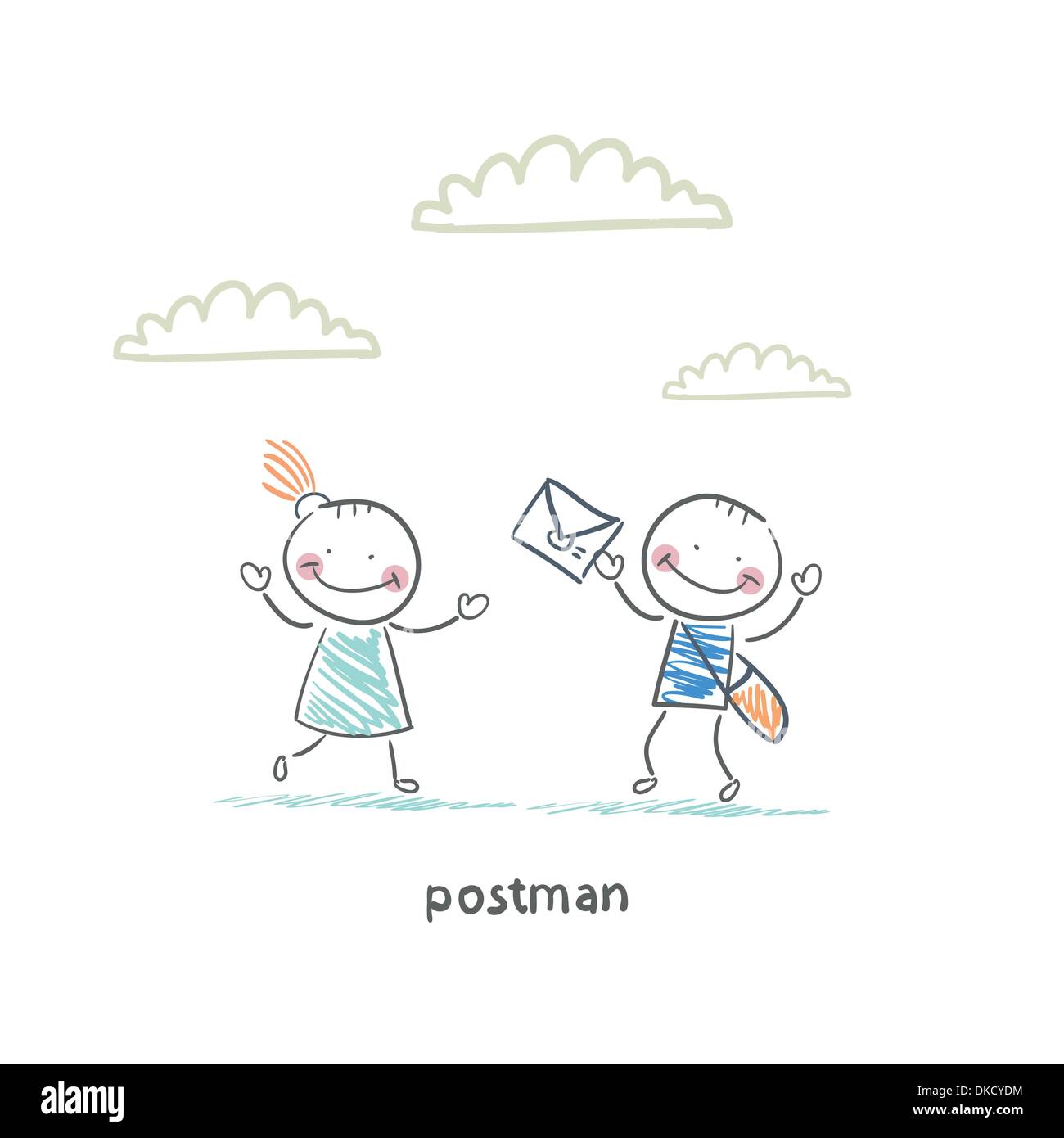 Mailman Illustration de Vecteur