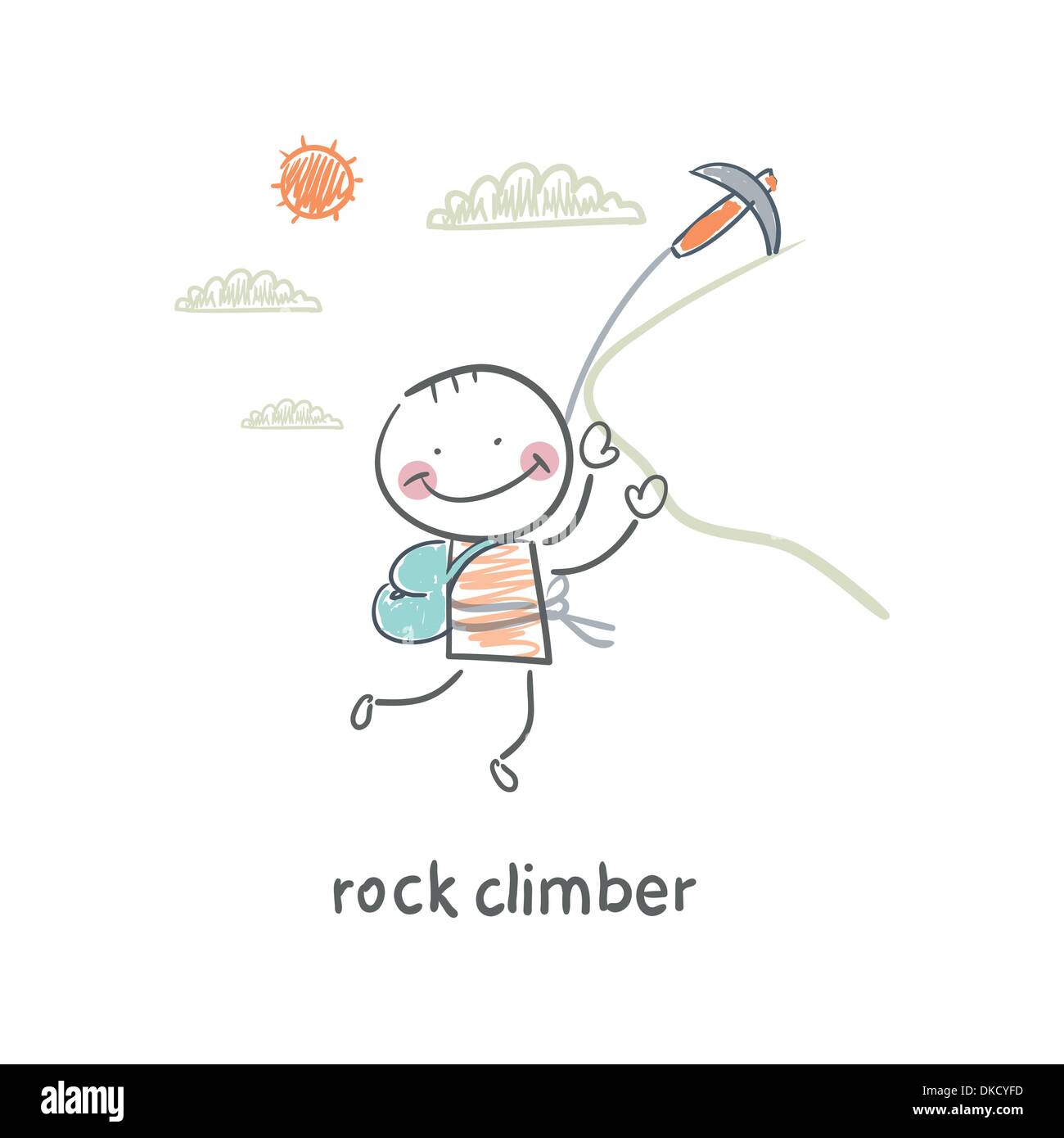 grimpeur Illustration de Vecteur