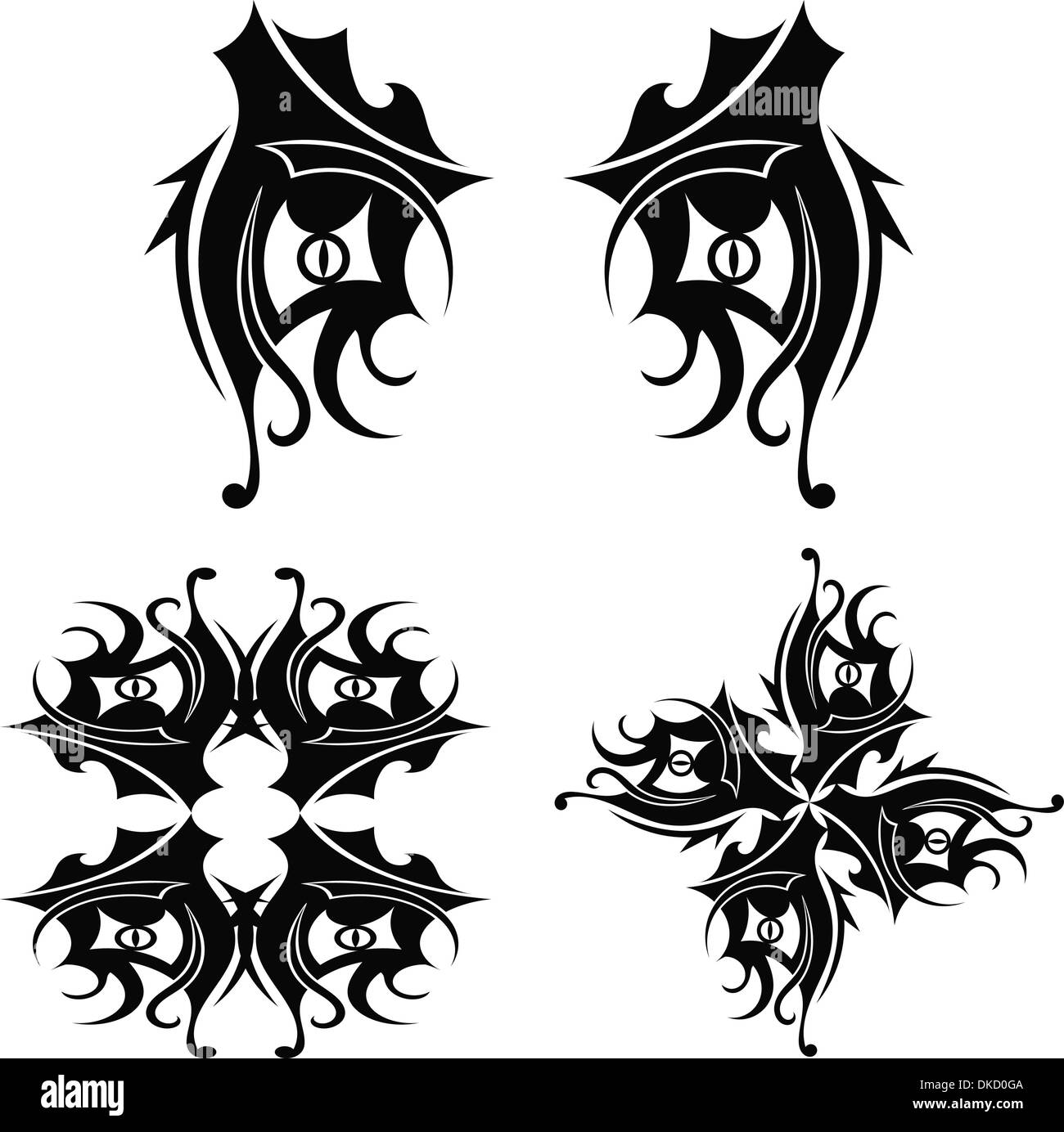 Tatouage Tribal design graphique Illustration de Vecteur