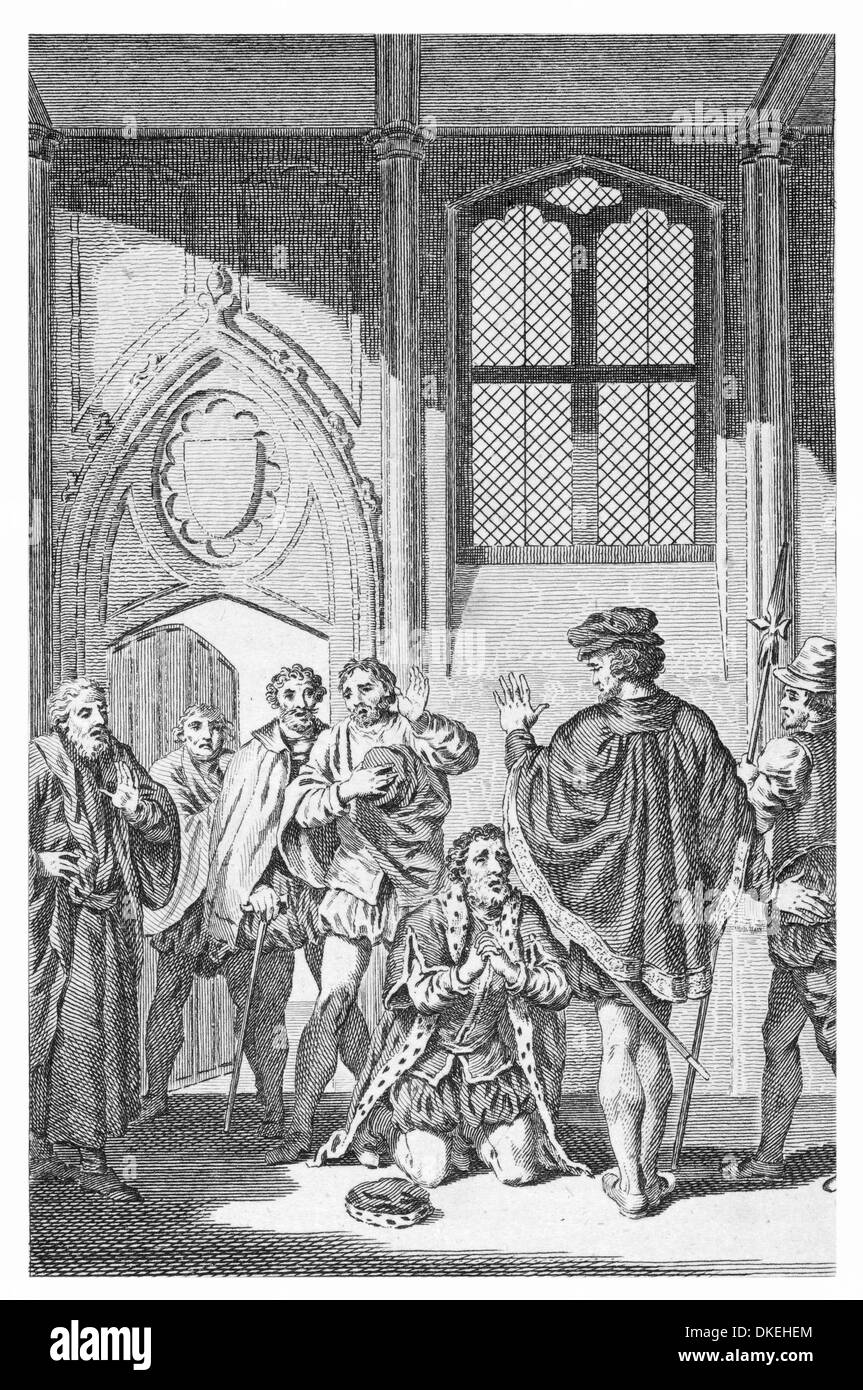 Le duc de Northumberland signifie la soumission au comte d'Arundel Banque D'Images