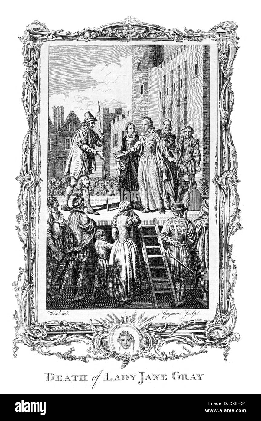 Mort de Lady Jane Grey Banque D'Images