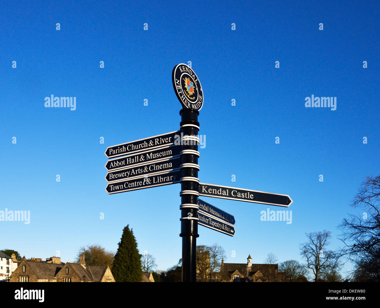 Direction fingerpost. Pont du néant, Kendal, Cumbria, Angleterre, Royaume-Uni, Europe. Banque D'Images