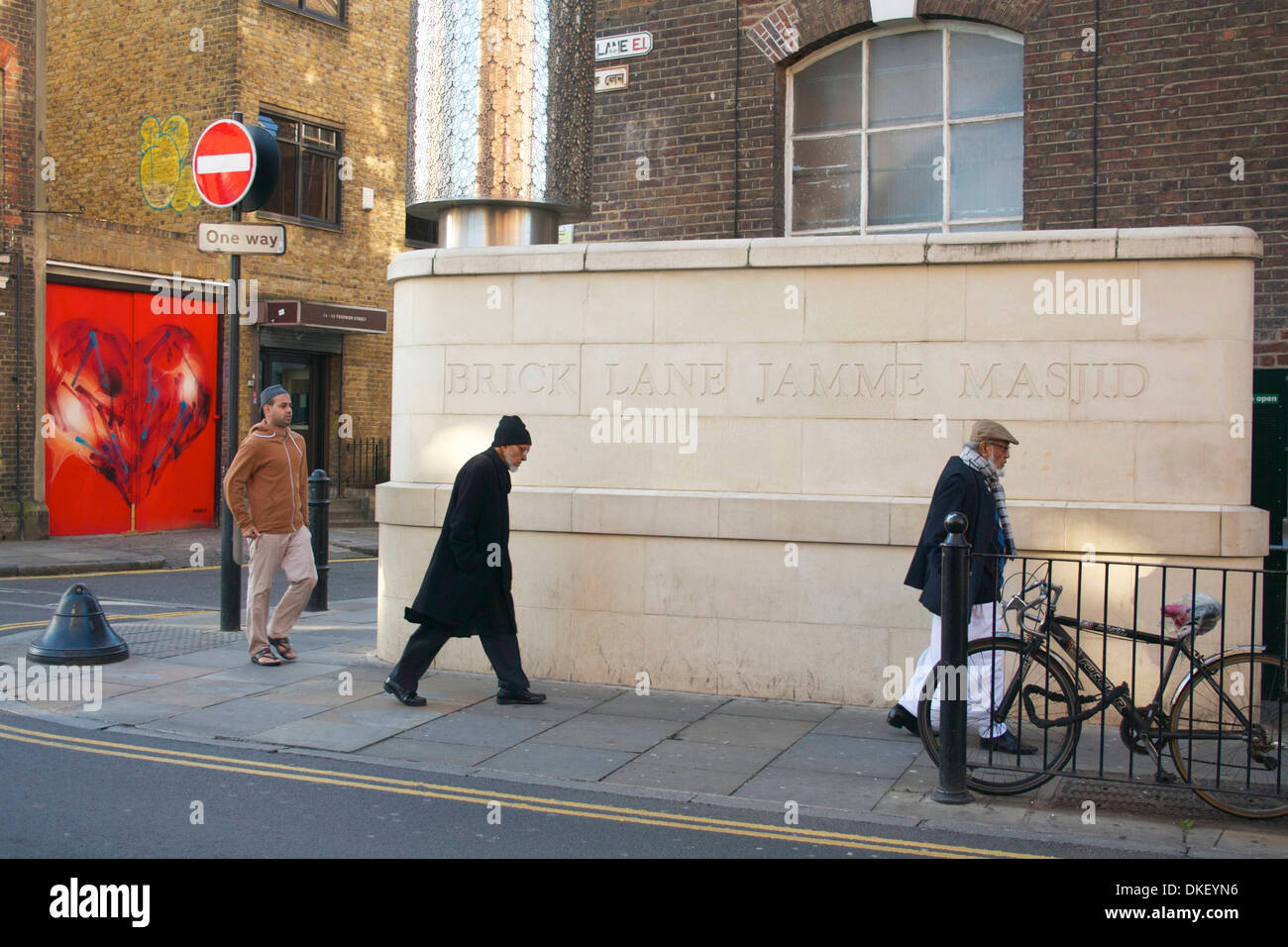 Brick Lane / mosquée Jamme Masjid, London, UK Banque D'Images