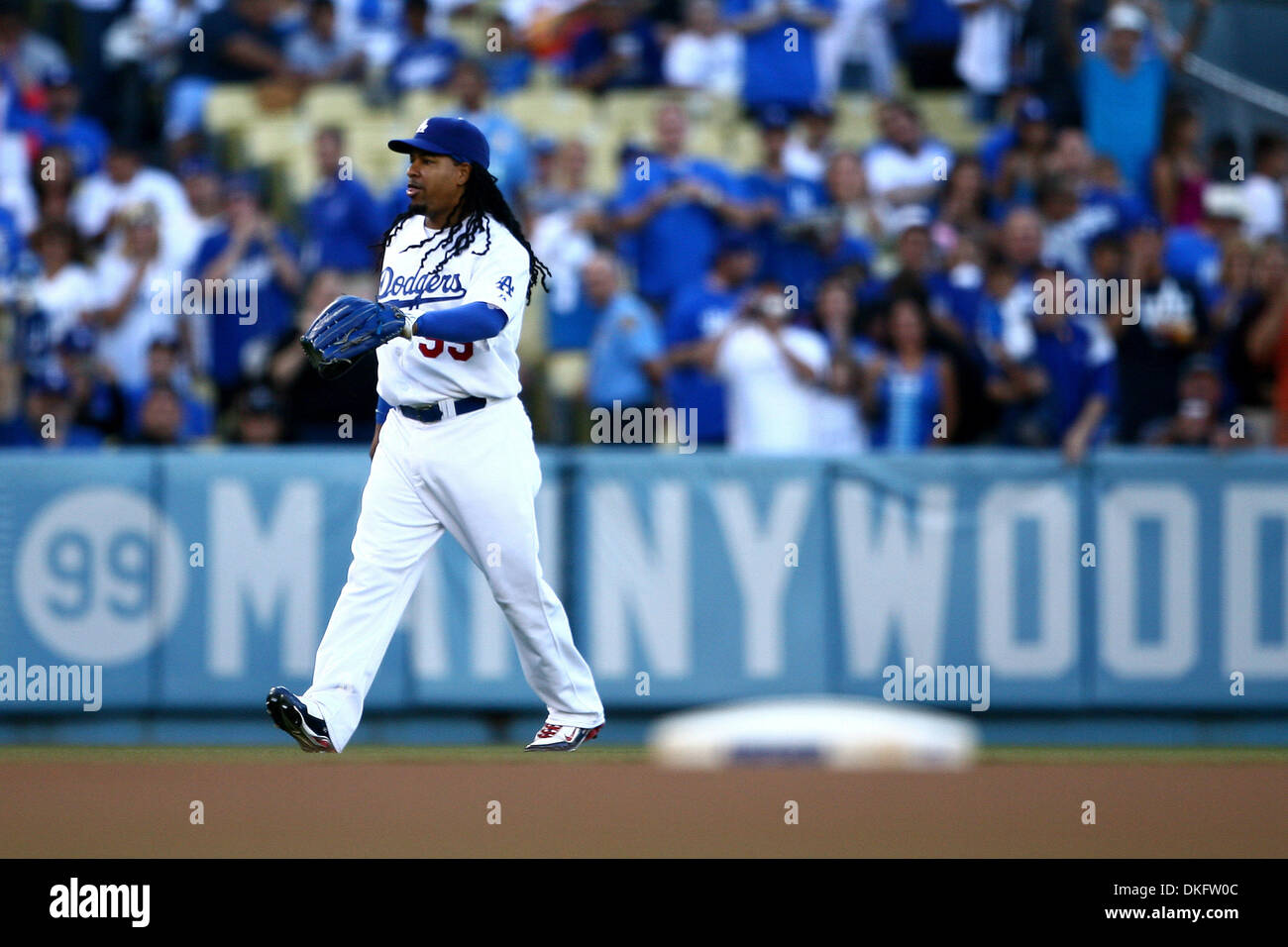 Jul 16, 2009 - Los Angeles, Californie, USA - Los Angeles Dodgers Manny Ramirez fait son retour à l'Mannywood article de Dodger Stadium contre les Astros de Houston au retour du son 50 l'interruption de la partie. Battre les Astros 3-1 Dodgers. (Crédit Image : © Tony Leon/global/Southcreek ZUMA Press) Banque D'Images