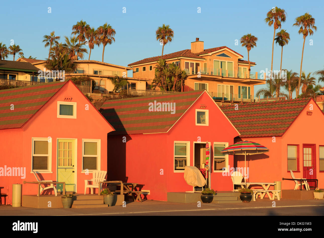 Roberts historique Cottages à Oceanside, en Californie, États-Unis d'Amérique, Amérique du Nord Banque D'Images