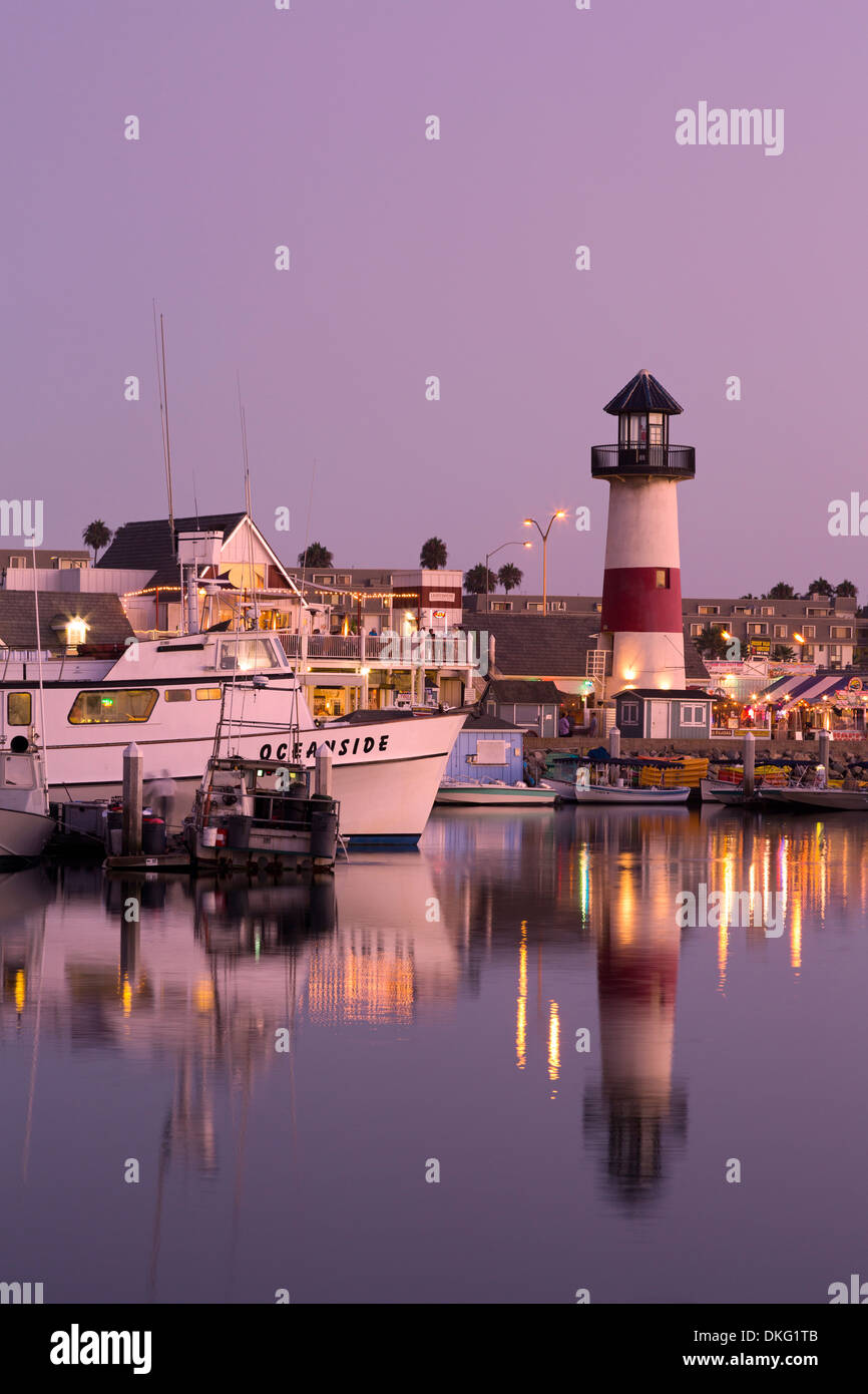 Oceanside Harbour Village phare, Ville d'Oceanside, Californie, États-Unis d'Amérique, Amérique du Nord Banque D'Images