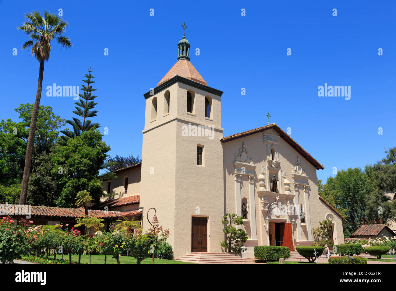 Mission Santa Clara de Asis et Santa Clara, Californie, États-Unis d'Amérique, Amérique du Nord Banque D'Images