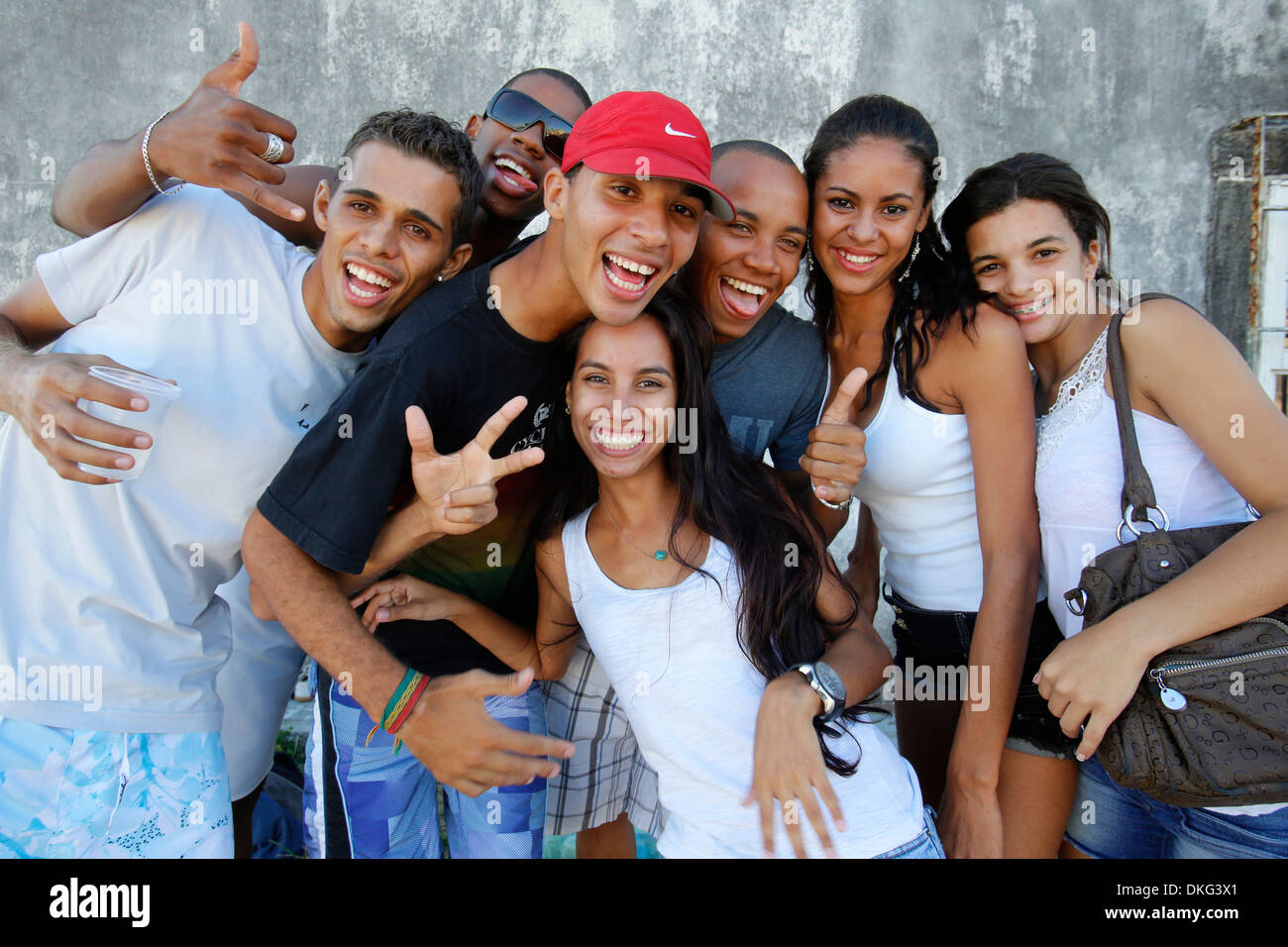 Les jeunes brésiliens, Salvador, Bahia, Brésil, Amérique du Sud Banque D'Images