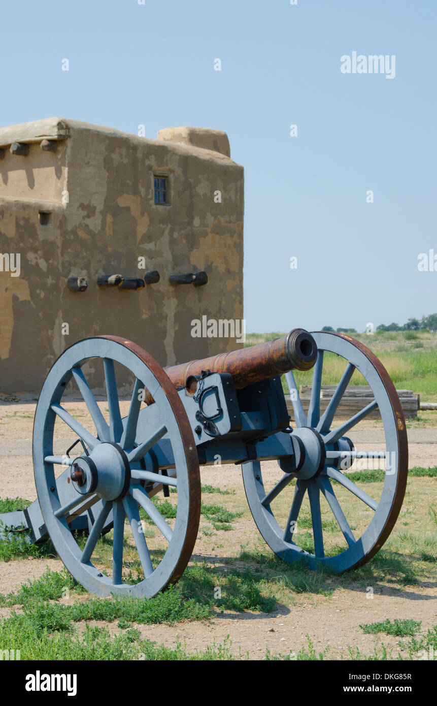 Bent's Old Fort dans les prairies de l'est du Colorado a été la seule colonie entre MIssouri et Santa Fe, Nouveau Mexique. Banque D'Images