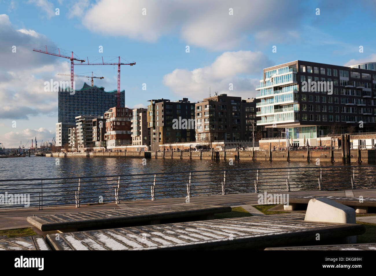 Maro Polo terrasses et Elbphilharmonie, Hambourg, Allemagne, Europe Banque D'Images