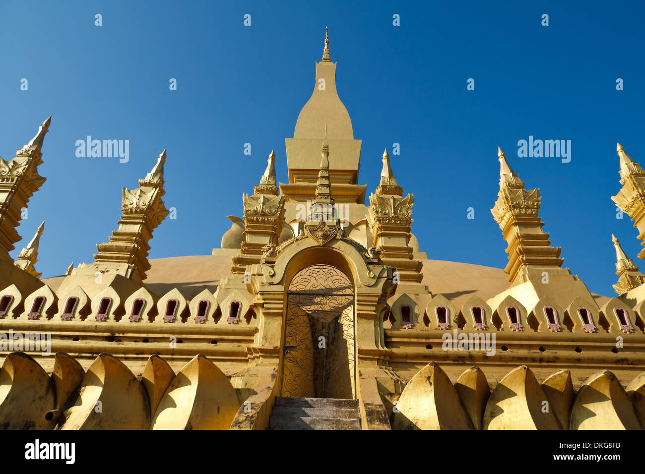 Temple That Luang, Vientiane, Laos, Asie Banque D'Images