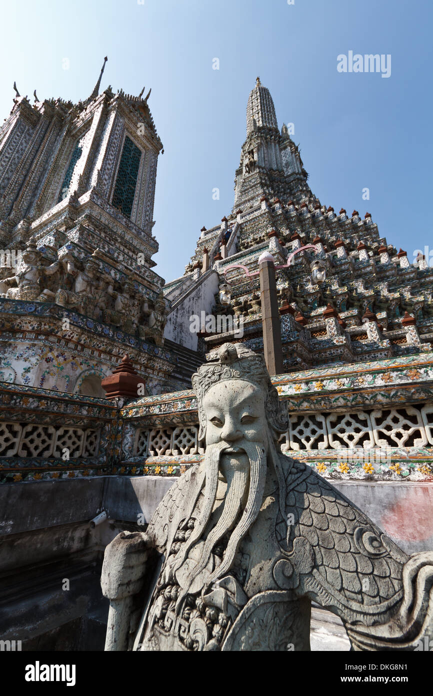 Stupa de Wat Arun, Bangkok, Thailande, Asie Banque D'Images