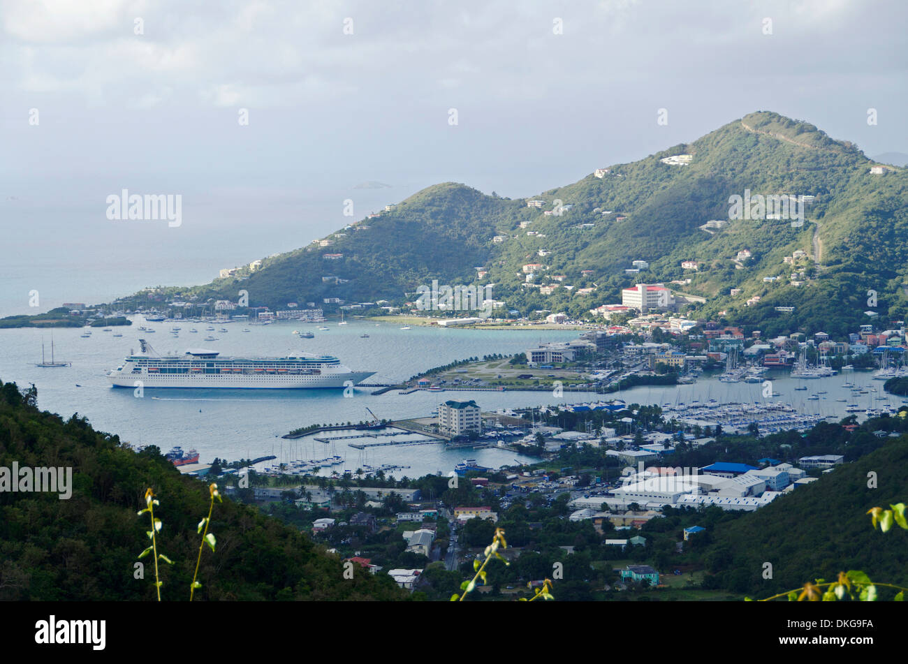 Port, Road Town, Tortola, Petites Antilles, dans les Caraïbes, l'Amérique Banque D'Images