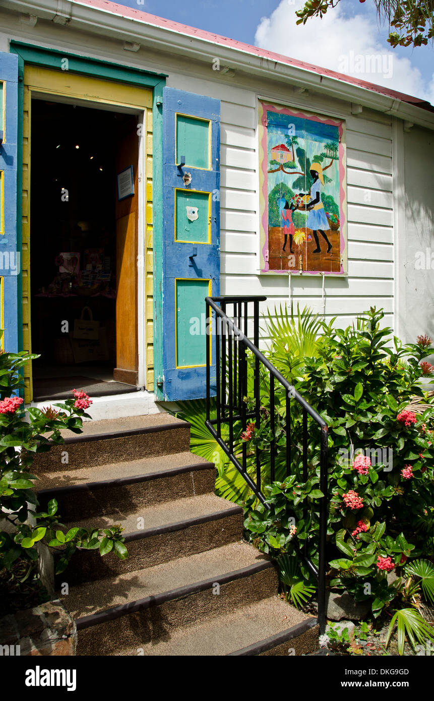 Spice shop, Road Town, Tortola, Petites Antilles, dans les Caraïbes, l'Amérique Banque D'Images
