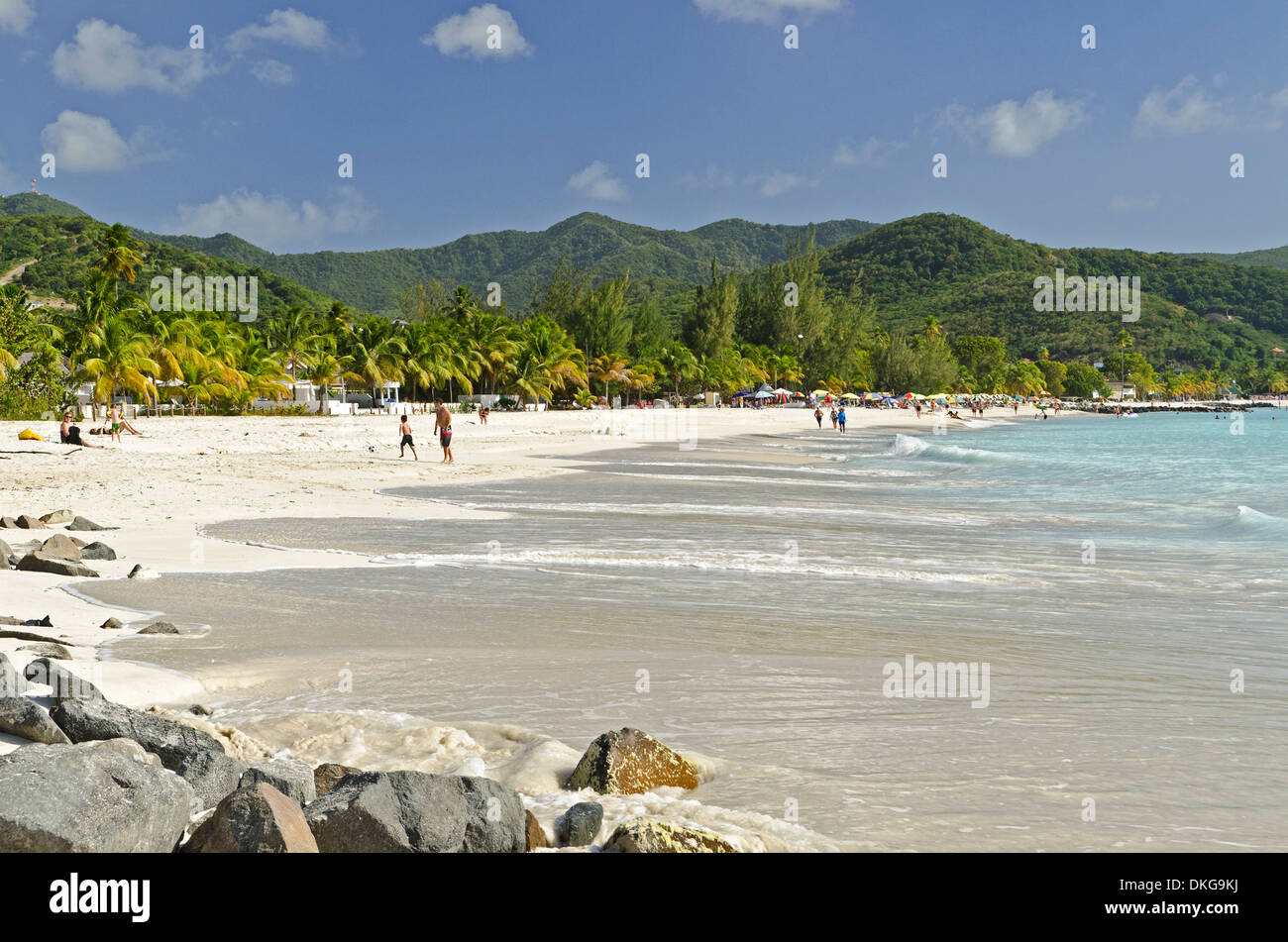 Jolly Beach, Antigua, Petites Antilles, dans les Caraïbes, l'Amérique Banque D'Images