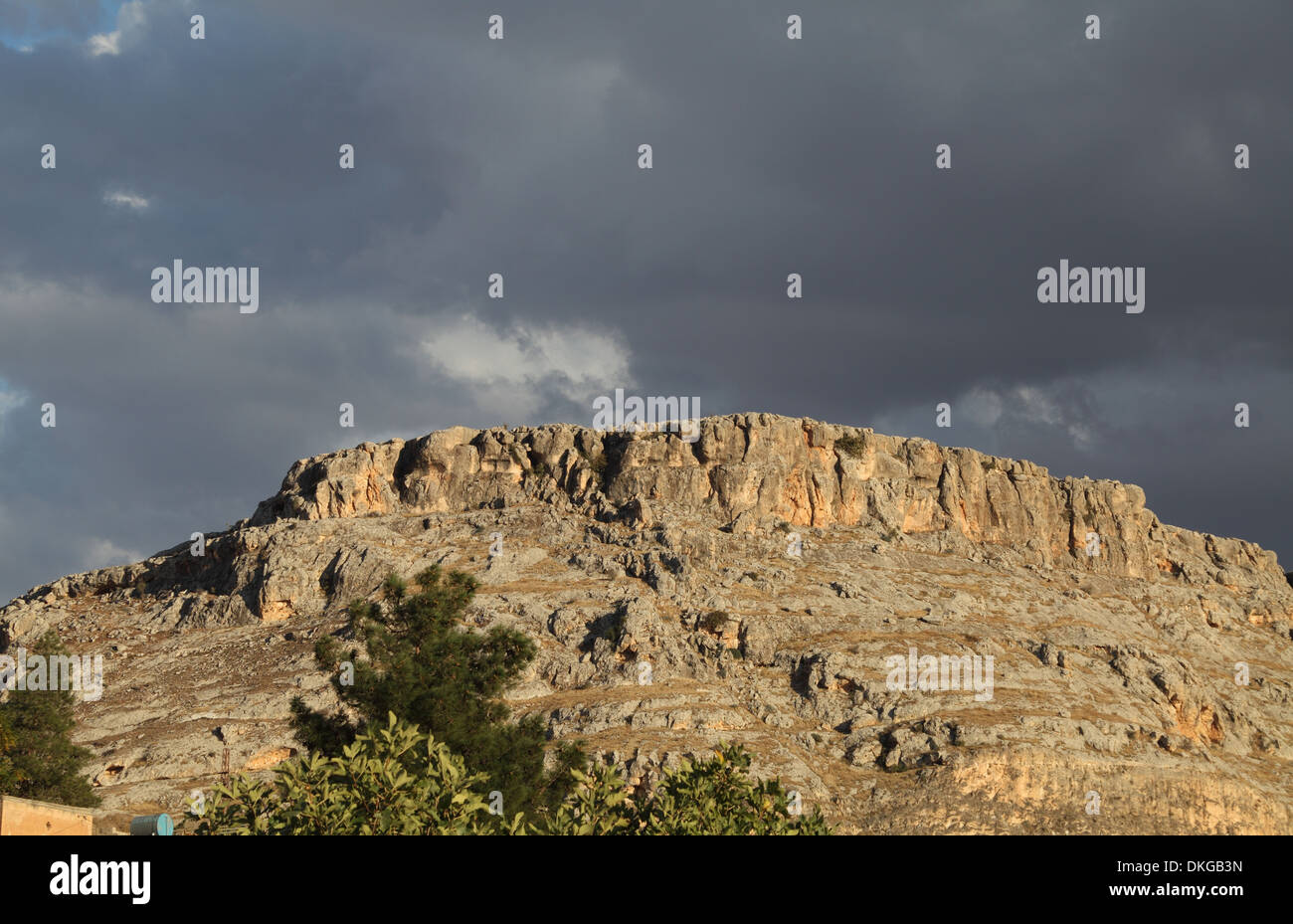 La montagne mystique au-dessus de l'euphrate, Halfeti, Sanliurfa Province sud-est de la Turquie, Banque D'Images