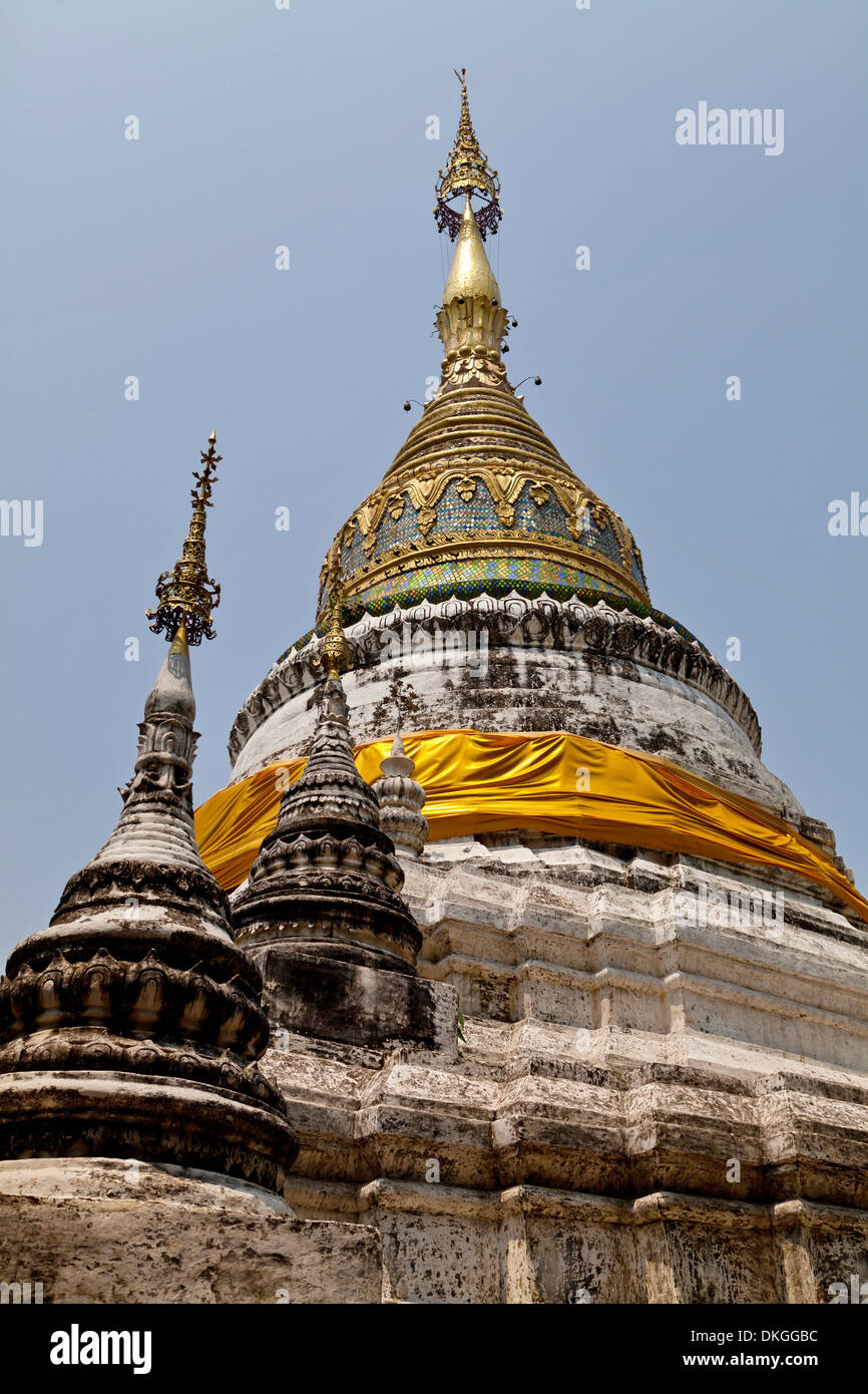 Le chedi du Wat Buppharam Chiang, mutiler, Thailande, Asie Banque D'Images