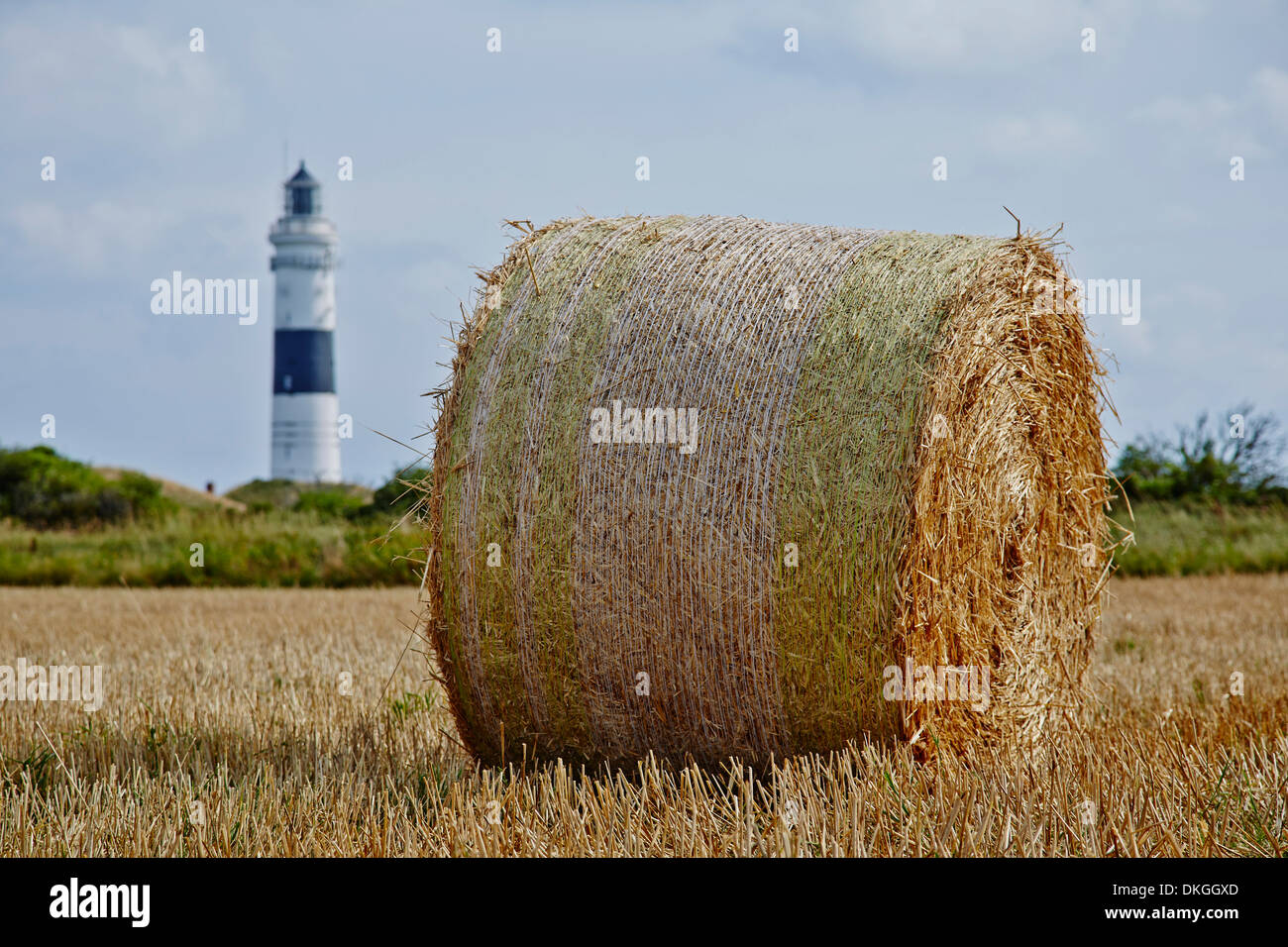 Botte de paille à leuchtturm Kampen, Sylt, Allemagne Banque D'Images