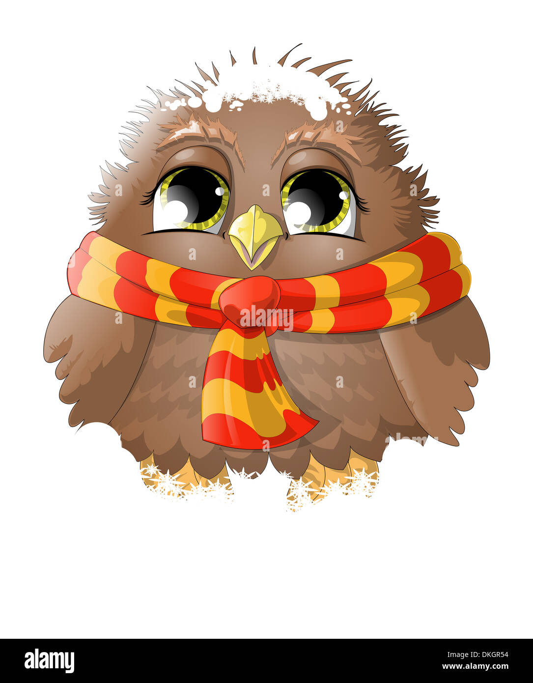 Le petit birdie sur la neige gelée Banque D'Images