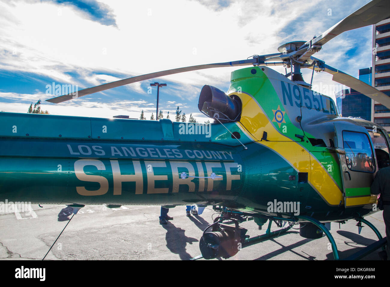 Los Angeles County Sheriffs hélicoptère en 2013 Motor4toys event à Woodland Hills en Californie Banque D'Images