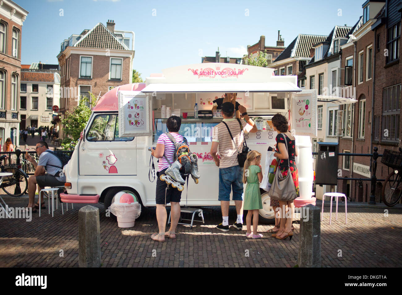 Ice cream van à Amsterdam Banque D'Images