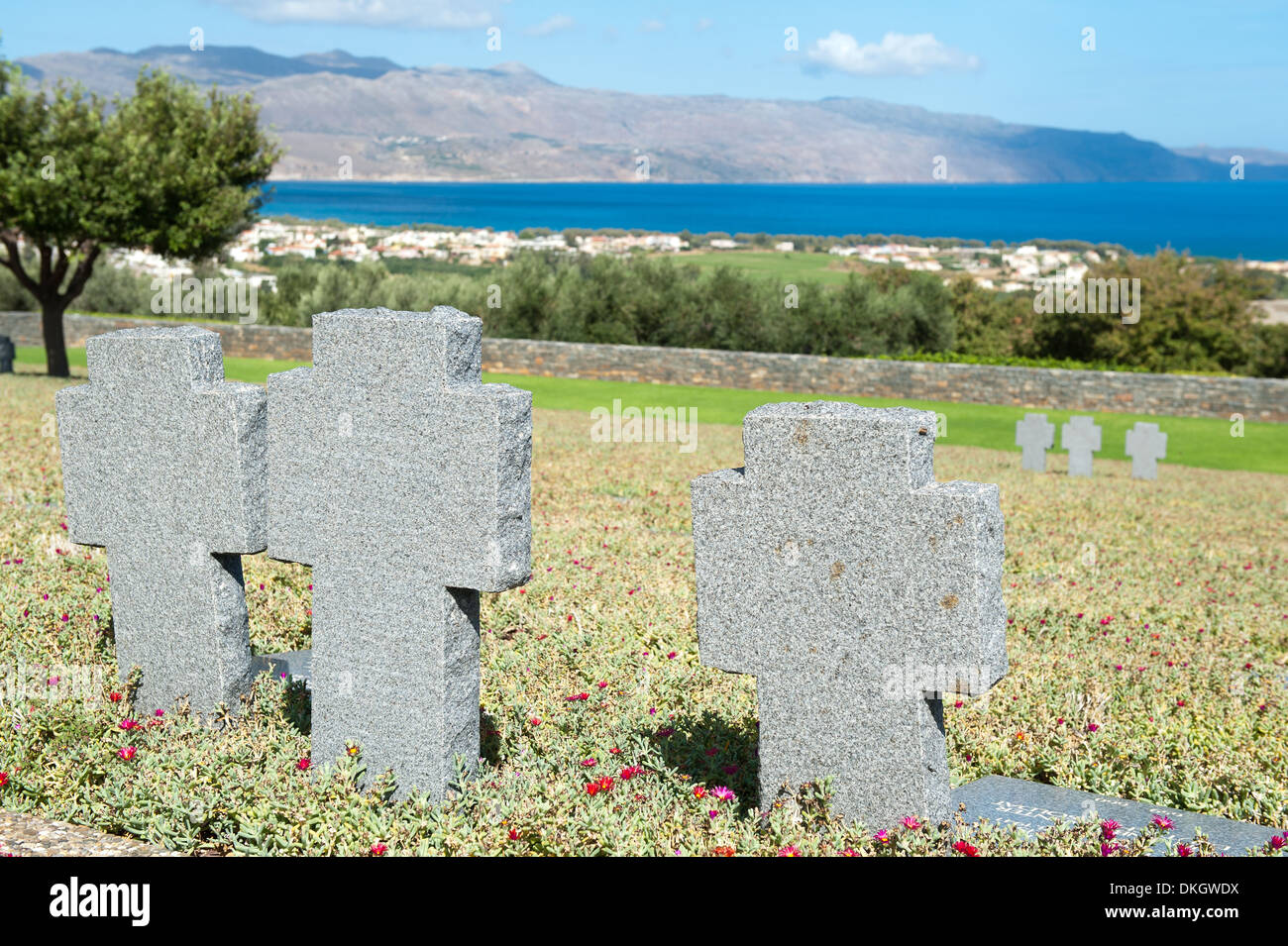 Cimetière de guerre, Maleme Chania, unité régionale, Crète, Grèce Banque D'Images