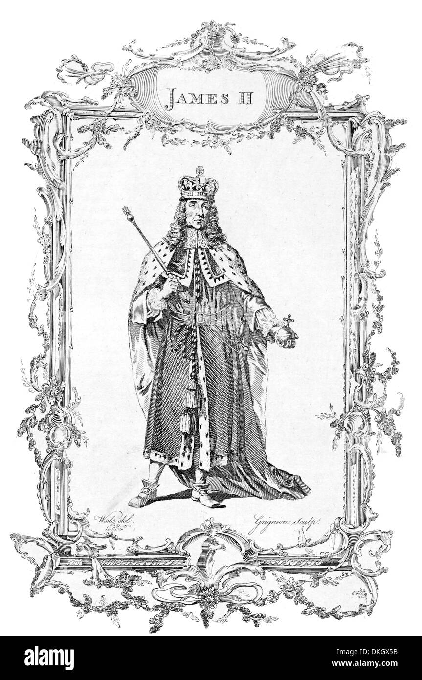 Le roi Jacques II d'Angleterre Banque D'Images