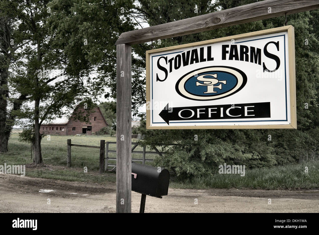 Stovall ferme Mississippi USA Banque D'Images