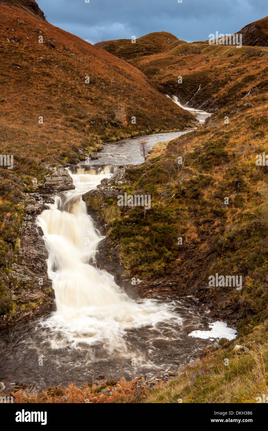 Cascades, Dundonnell River, Wester Ross, Highlands, Scotland Banque D'Images