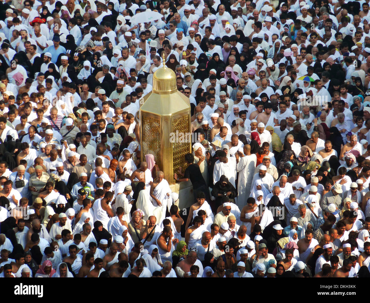 Ibrahim pèlerins se rassemblent autour de l'autorités de Kaaba Kaaba Banque D'Images