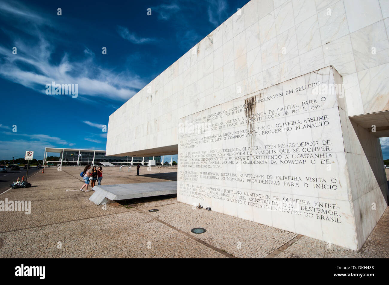 Juscelino Kubitschek Monument de la Place des Trois Pouvoirs à Brasilia, Brésil, Amérique du Sud Banque D'Images