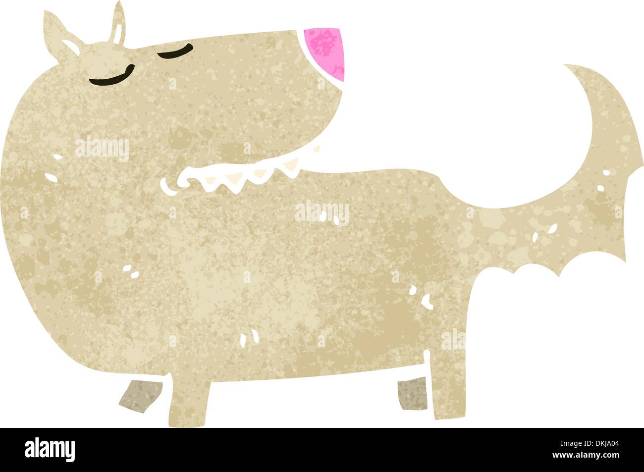 Retro cartoon avec texture. Isolé sur blanc. Illustration de Vecteur