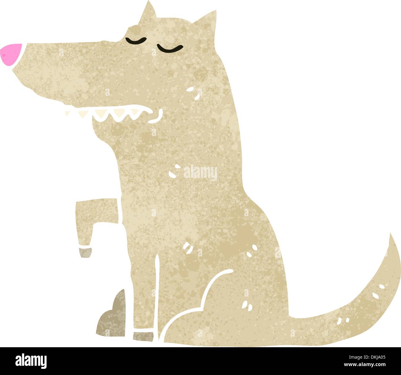 Retro cartoon avec texture. Isolé sur blanc. Illustration de Vecteur