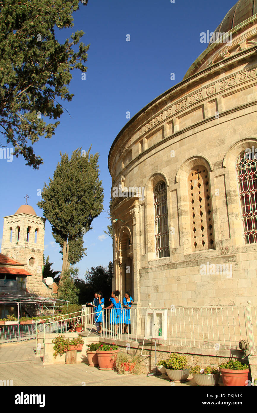 Israël, l'Eglise orthodoxe éthiopienne (Debra Bassan) dans l'ouest de Jérusalem Banque D'Images