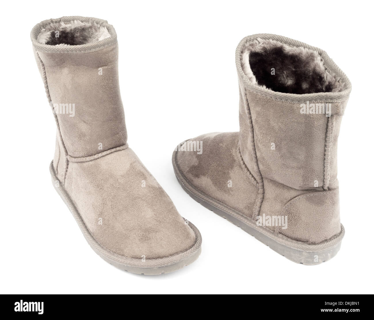 Ugg bottes d'hiver type gris Banque D'Images