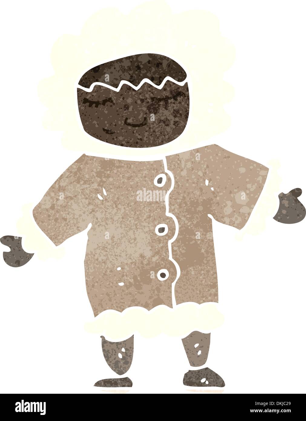 Retro cartoon avec texture. Isolé sur blanc. Illustration de Vecteur