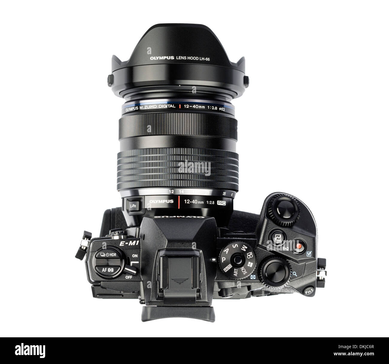 Olympus OM-D E-M1 appareil photo numérique mirrorless avec 12-40mm f/2,8 zoom pro Banque D'Images
