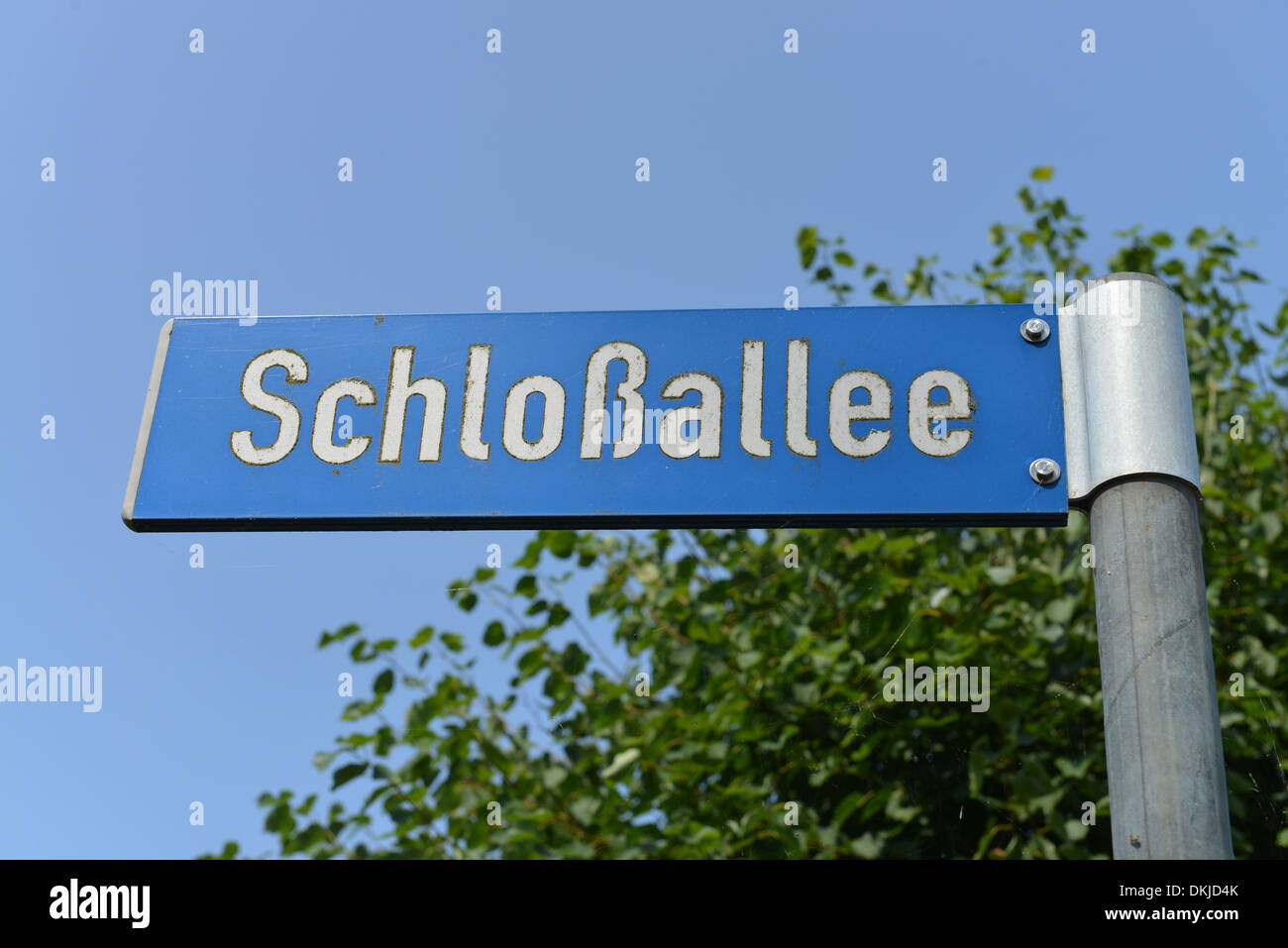 Schild, Schlossallee Banque D'Images