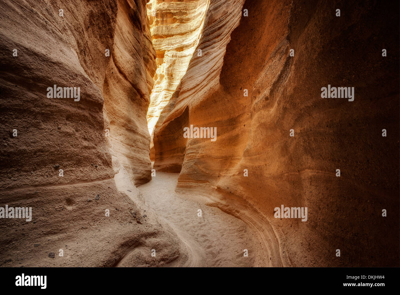 Slot Canyon dans les roches tente National Monument, Nouveau Mexique Banque D'Images