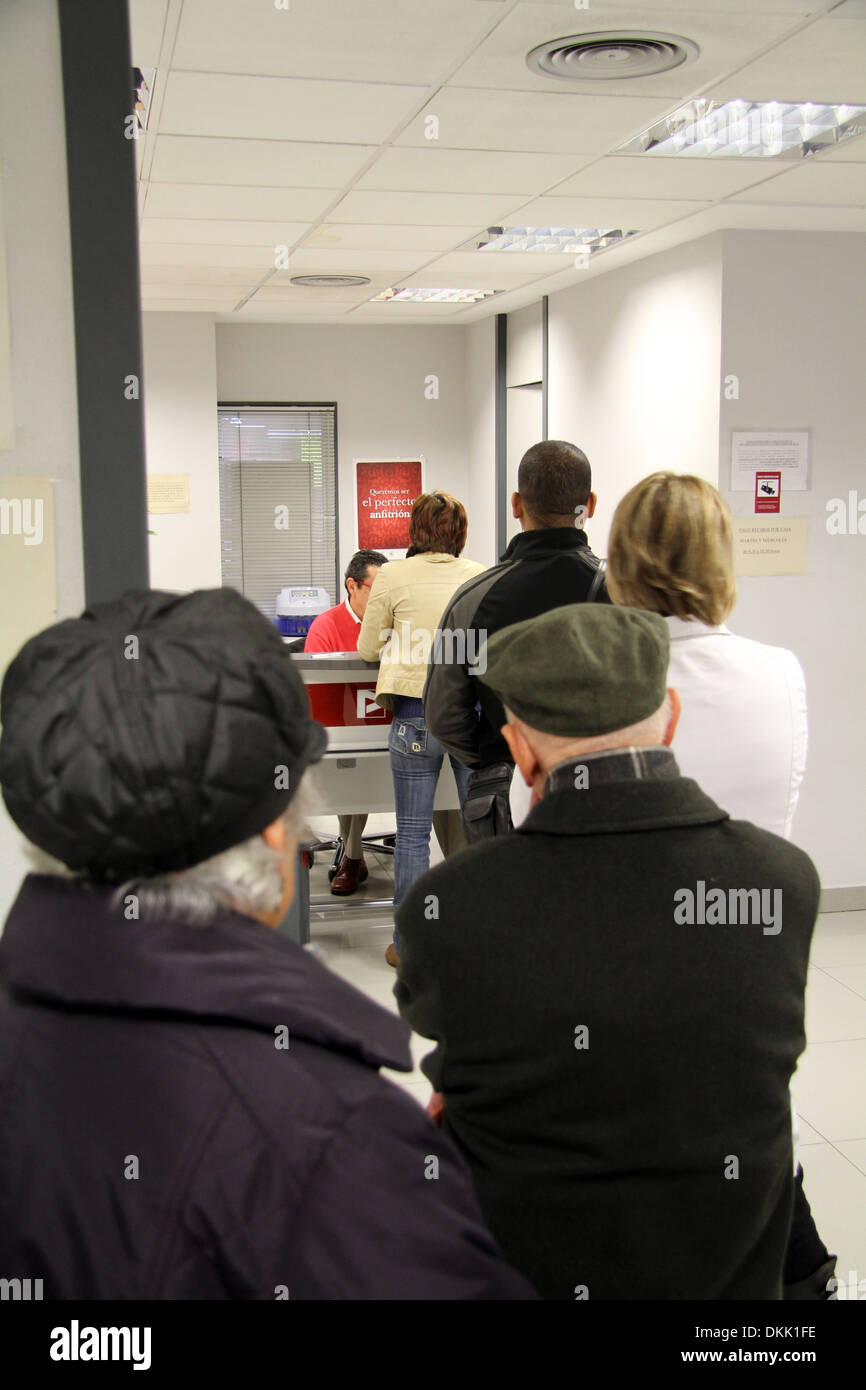 File d’attente de banque Banque D'Images