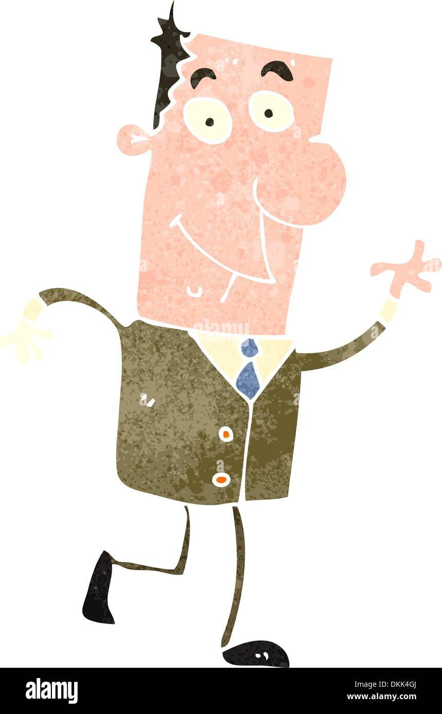 Retro cartoon illustration. Sur un fond blanc. Illustration de Vecteur