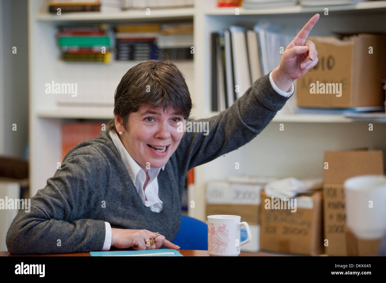 Claire Fox est un écrivain libertaire britannique. Directeur et fondateur de la réflexion britannique, l'Institut d'Idées Banque D'Images