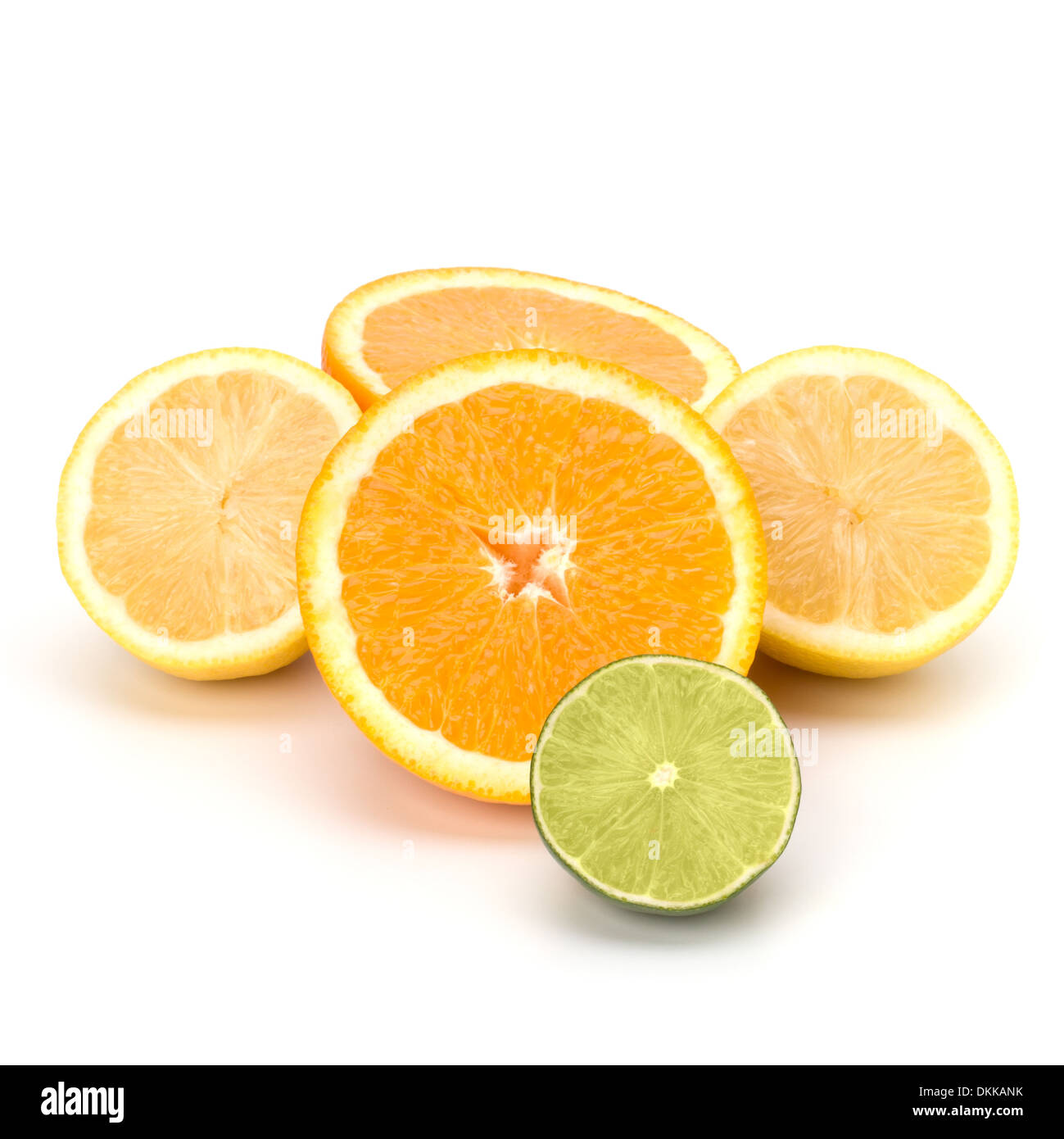 Agrumes isolé sur fond blanc Banque D'Images