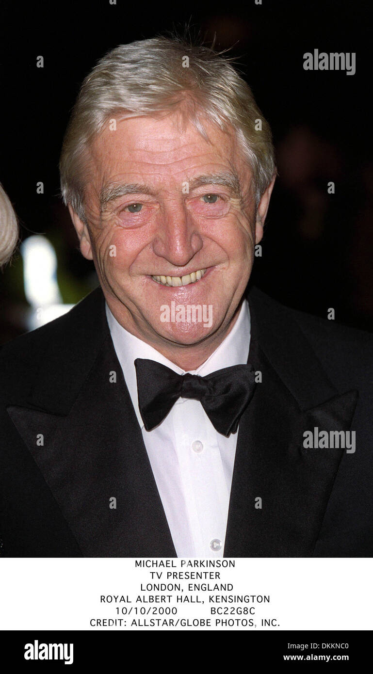 10 octobre 2000 - Royal Albert Hall, Kensington - MICHAEL PARKINSON.présentatrice TV. Londres, Angleterre.Royal Albert Hall, Kensington.10/10/2000.BC22G8C.CREDIT : crédit(Image : © Photos Globe/ZUMAPRESS.com) Banque D'Images