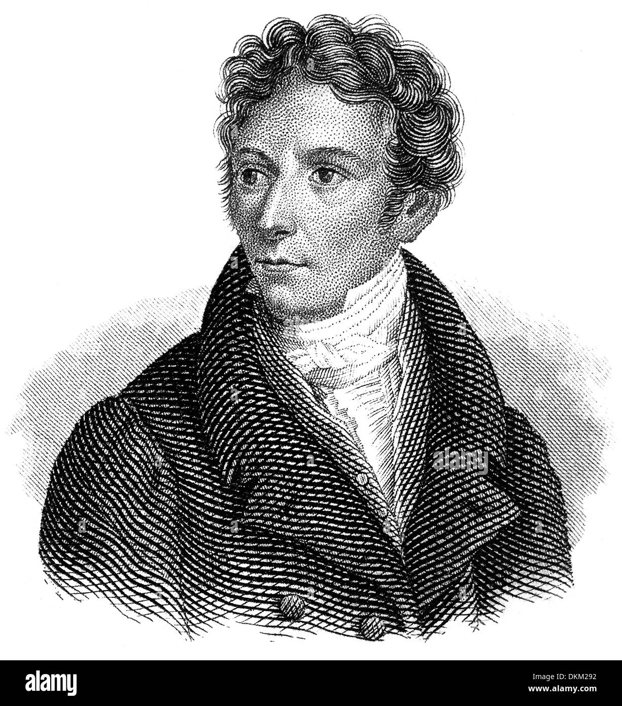 Portrait de Lorenz Oken, 1779 - 1851, un naturaliste allemand, botaniste, biologiste, ornithologue et Banque D'Images